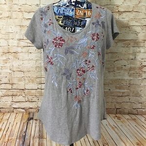 Medium Lucky Brand embroidered cotton top